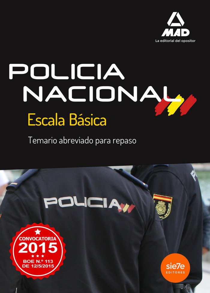 Kniha Escala Básica de Policía Nacional. Temario Abreviado para repaso 