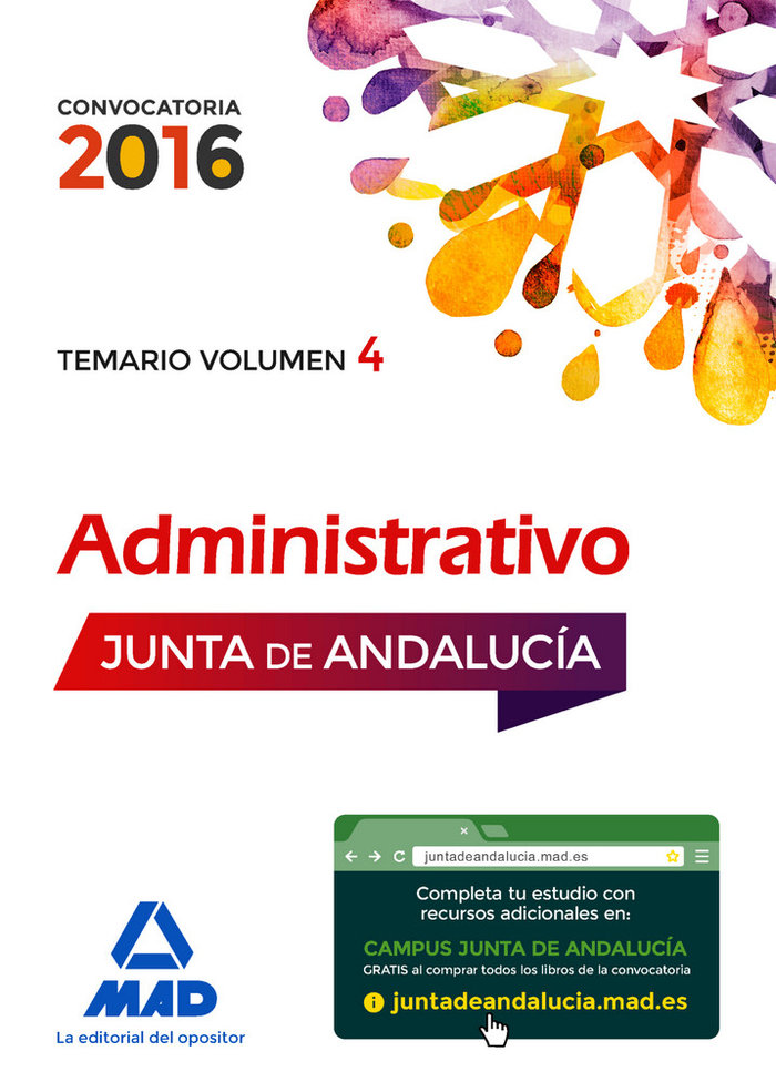 Книга Administrativos de la Junta de Andalucía Turno Libre. Temario, volumen 4 