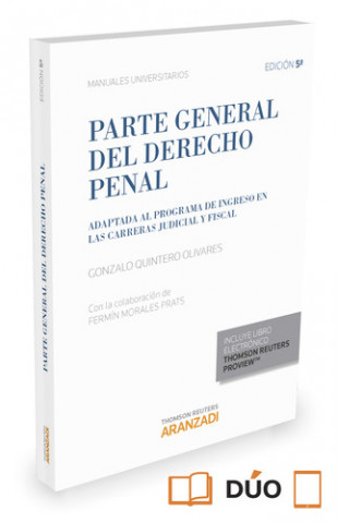 Kniha PARTE GENERAL DEL DEREHCO PENAL 2015 GONZALO QUINTERO OLIVARES