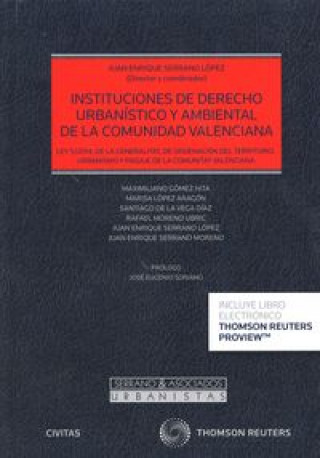 Kniha Instituciones del Derecho Urbanístico y ambiental de la Comunidad Valenciana (Formato dúo) 