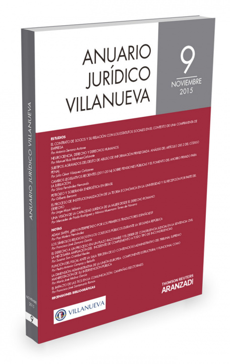 Kniha ANUARIO JURIDICO VILLANUEVA 2015 