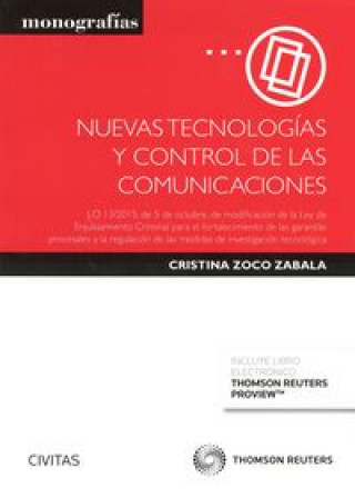 Kniha NUEVAS TECNOLOGIAS Y CONTROL DE COMUNICACIONES LO 13/2015 