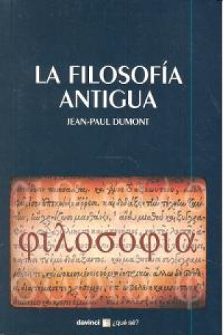 Kniha La filosofía antigua 