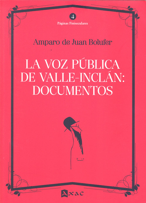 Kniha La voz pública de Valle-Inclán : documentos. Entrevistas y cartas abiertas de firma conjunta Amparo de Juan Bolufer