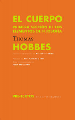 Carte El cuerpo : primera sección de los elementos de filosofía Thomas Hobbes