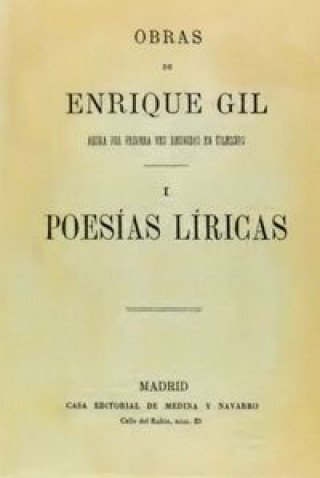Książka Poesía Enrique Gil y Carrasco