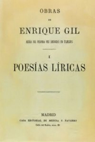 Könyv Poesía Enrique Gil y Carrasco