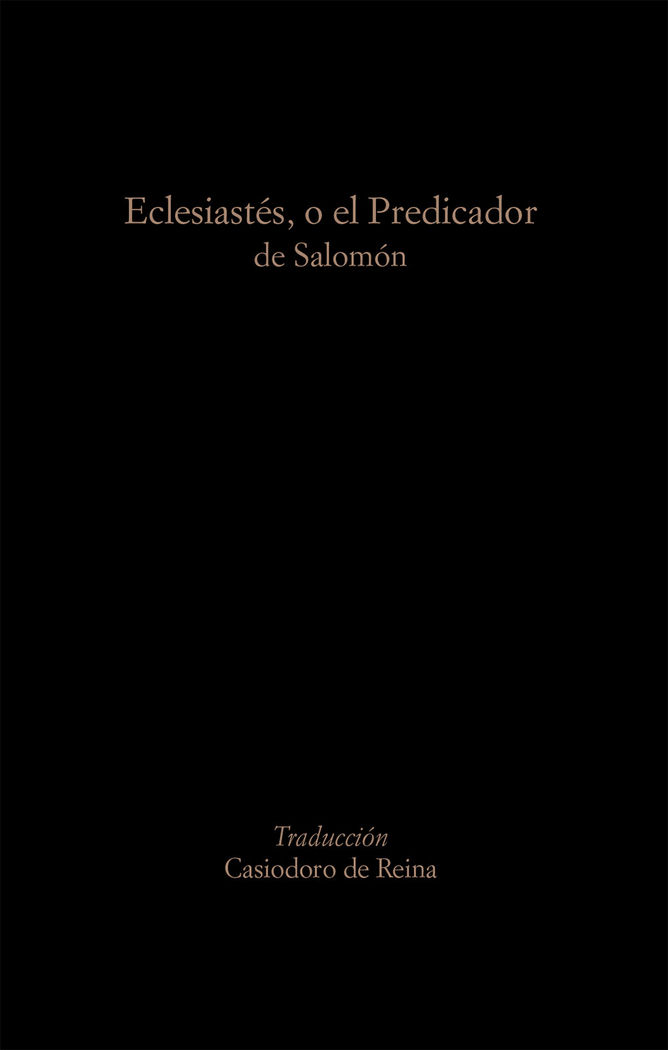 Książka Eclesiastés, o el Predicador de Salomón 