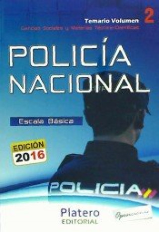 Knjiga POLICÍA NACIONAL DEL ESTADO. TEMARIO. VOLUMEN II. 