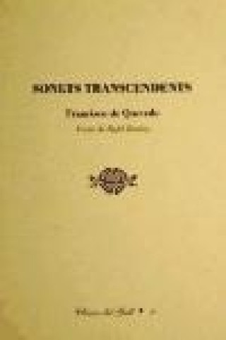 Livre Sonets transcendents Francisco de Quevedo