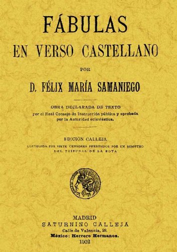 Carte Fábulas en verso Félix María de Samaniego