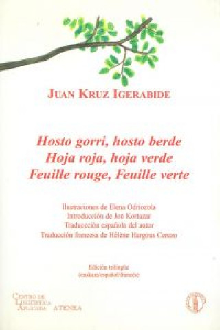 Kniha Hosto gorri, hosto berae = Hoja roja, hoja verde = Feville rouge, feville verte JUAN KRUZ IGERABIDE