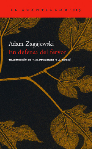 Carte En defensa del fervor ADAM ZAGAJEWSKI