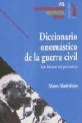 Kniha DICCIONARIO ONOMASTICO DE LA GUERRA CIVIL 
