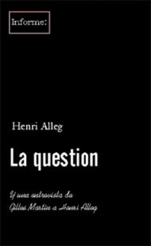 Knjiga QUESTION, LA Alleg