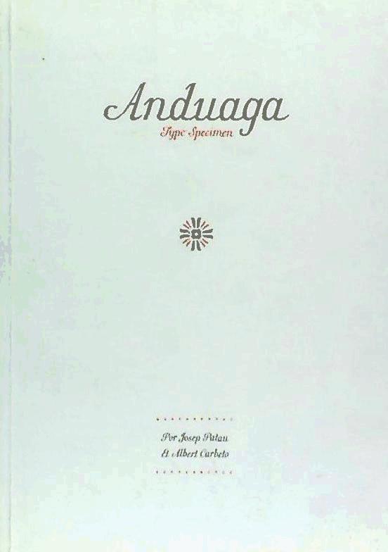 Carte Anduaga. Type specimen Albert Corbeto
