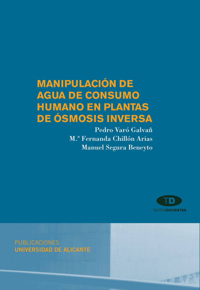 Knjiga Manipulación de agua de consumo humano en plantas de ósmosis inversa María Fernanda Chillón Arias