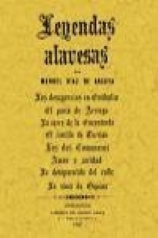 Livre Leyendas alavesas Manuel Díaz de Arcaya