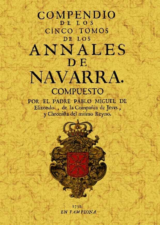 Książka Compendio de los cinco tomos de los anales de Navarra. 