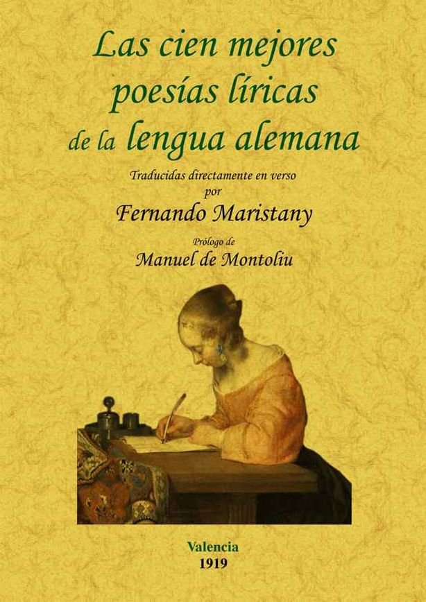 Carte Las cien mejores poesias liricas de la lengua alemana Fernando Maristany
