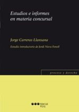 Kniha Estudios e informes en materia concursal Jorge Carreras