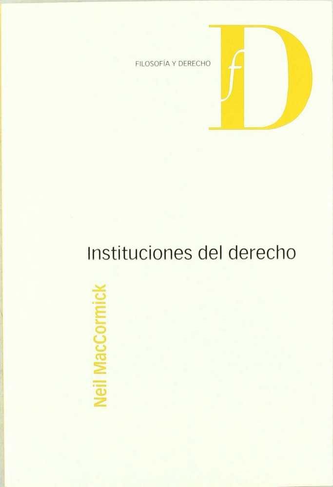 Kniha Instituciones del derecho Neil McCormick