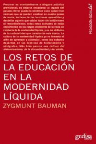 Książka Los retos de la educación en la modernidad líquida ZYGMUNT BAUMAN