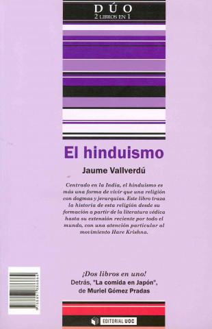 Книга El hinduismo ; La comida en Japón JAUME VALLVERDU