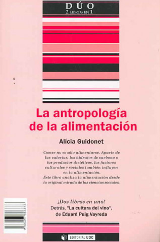 Carte La antropología de la alimentación ; La cultura del vino Alicia Guidonet Riera
