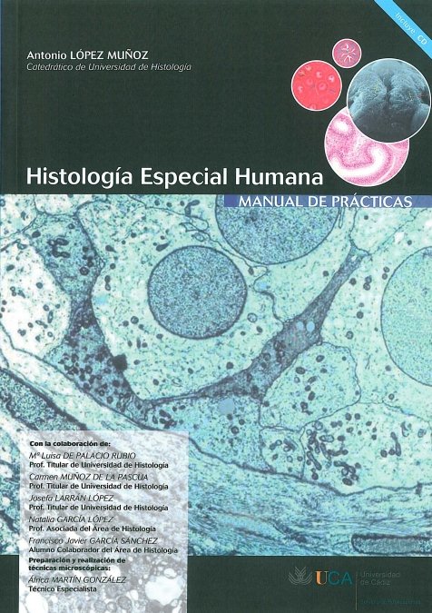 Книга Histología Especial Humana. Manual de prácticas. Manual, cuadernillo de prácticas y CD 
