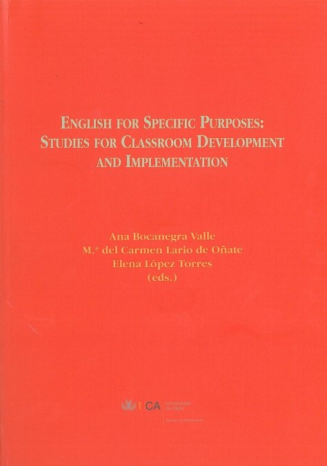 Libro English for specific purposes : studies for classroom development and implementation 