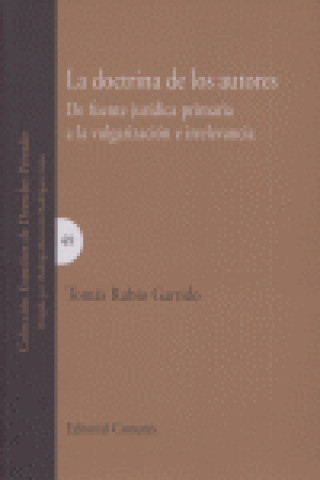 Kniha La doctrina de los autores : de fuente jurídica primaria a la vulgarización e irrelevancia Tomás Rubio Garrido