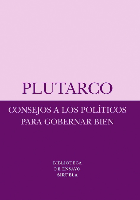 Carte Consejos a los políticos para gobernar bien Plutarco