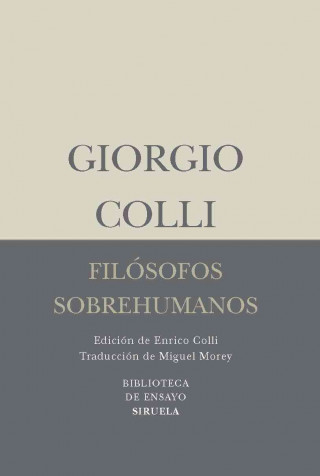 Kniha Filósofos sobrehumanos Giorgio Colli