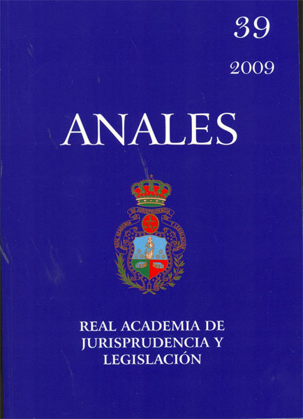 Knjiga Anales 2008 Real Academia de Jurisprudencia y Legislación