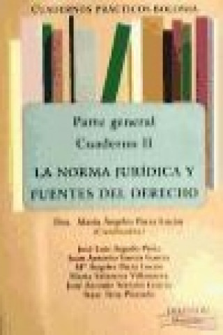 Kniha La norma jurídica y fuentes del derecho, parte general. Cuadernos prácticos Bolonia II María Ángeles Parra Lucán