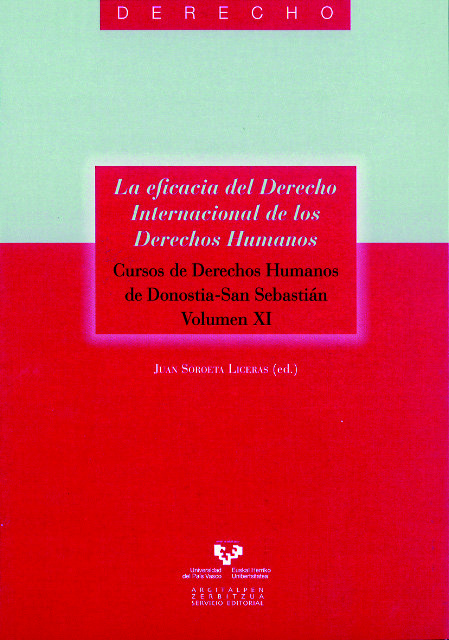 Könyv La eficacia del derecho internacional de los derechos humanos XI : cursos de derechos humanos de Donostia-San Sebastián, abril de 2010 Juan Soroeta Liceras
