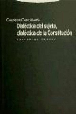 Книга Dialéctica del sujeto, dialéctica de la Constitución Carlos de Cabo Martín
