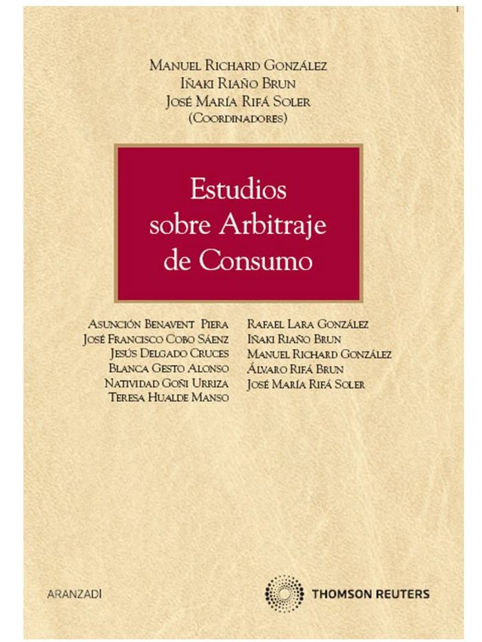 Carte Estudios sobre arbitraje de consumo 