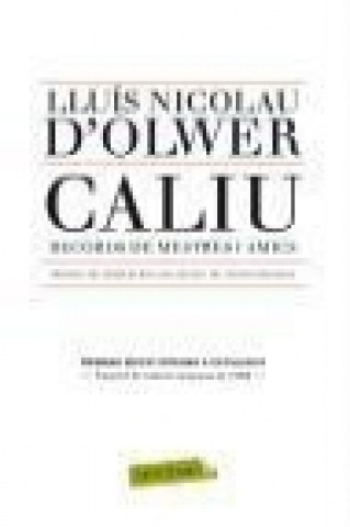 Книга Caliu Lluís Nicolau d'Olwer