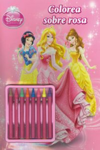 Carte Princesas. Colorea sobre rosa 