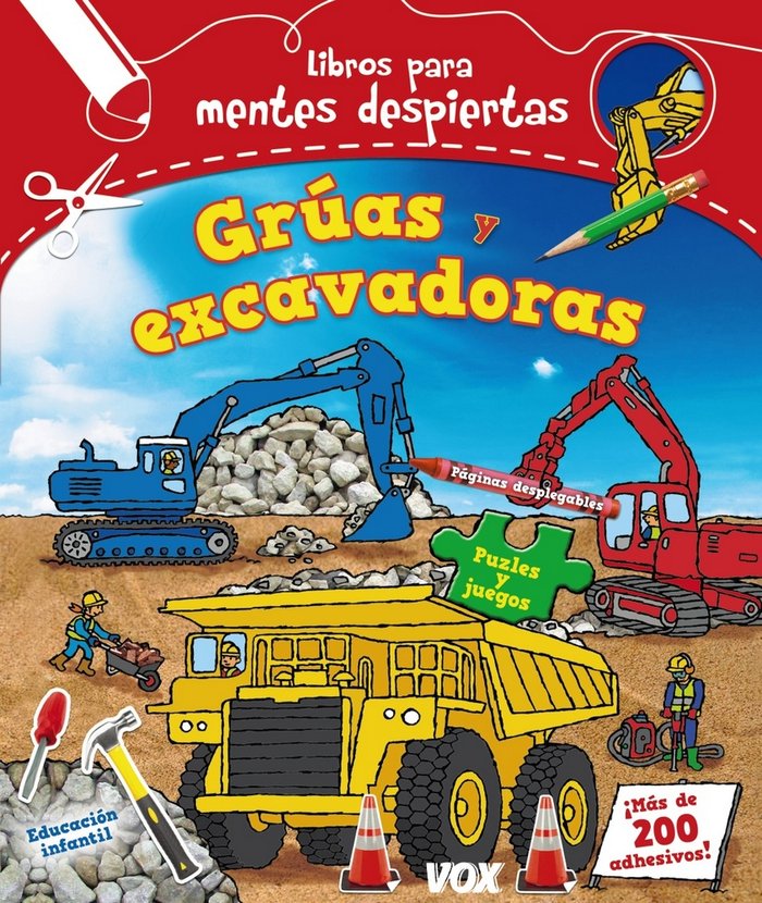 Książka Grúas y excavadoras Larousse Planeta