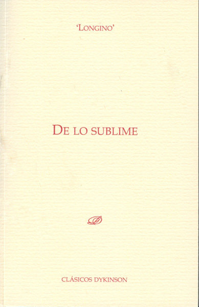 Kniha De lo sublime Longino