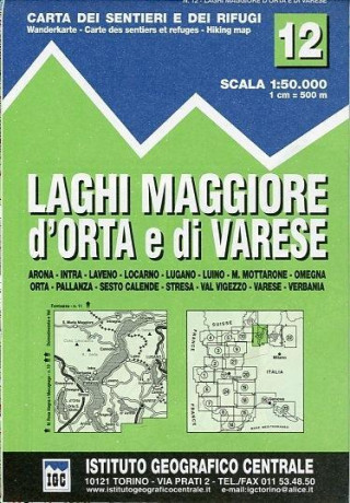 Tlačovina IGC Italien 1 : 50 000 Wanderkarte 12 Laghi Maggiore 