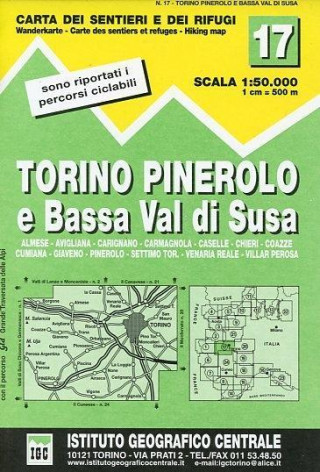 Materiale tipărite IGC Italien 1 : 50 000 Wanderkarte 17 Torino Pinerol 