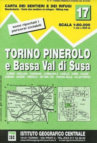 Tiskanica IGC Italien 1 : 50 000 Wanderkarte 17 Torino Pinerol 