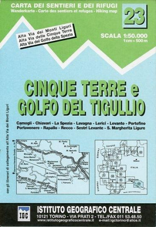 Materiale tipărite IGC Italien 1 : 50 000 Wanderkarte 23 Golf del Tigullio 