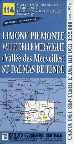 Materiale tipărite IGC Italien 1 : 25 000 Wanderkarte 114 Limone Piemonte 