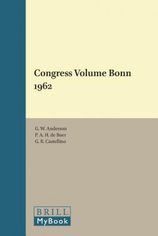 Livro Congress Volume Bonn 1962 G. W. Anderson