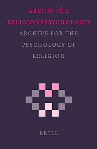 Carte Archiv Fur Religionspsychologie/Archive for the Psychology of Religion Jacob A. Belzen